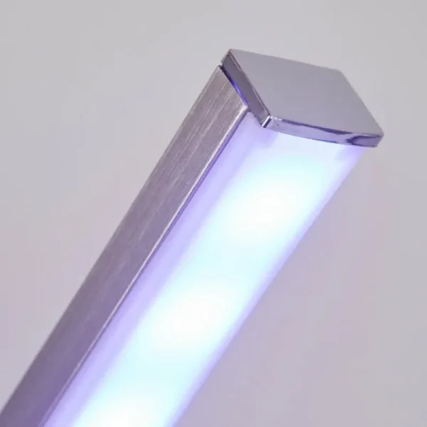 hofstein Lampadaire Minacar LED Nickel mat, 1 lumière, Télécommandes, Changeur de couleurs* Lampes Modernes