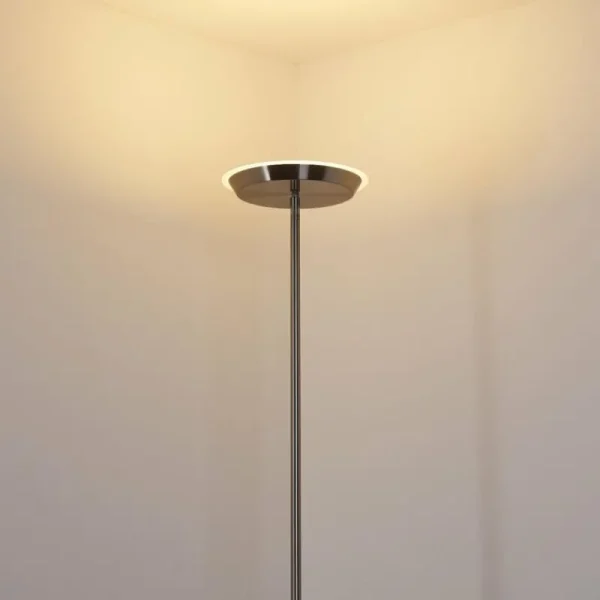 hofstein Lampadaire Mjölby LED Nickel mat, 1 lumière* Lampes Modernes