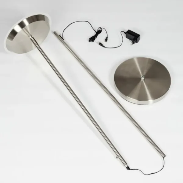 hofstein Lampadaire Mjölby LED Nickel mat, 1 lumière* Lampes Modernes
