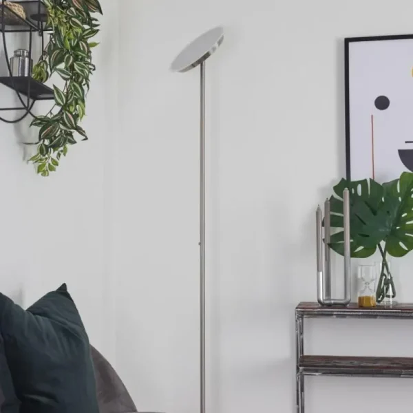 hofstein Lampadaire Mjölby LED Nickel mat, 1 lumière* Lampes Modernes