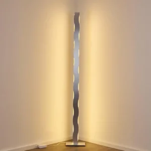 hofstein Lampadaire Nagold LED Chrome, Nickel mat, 1 lumière* Lampes Modernes