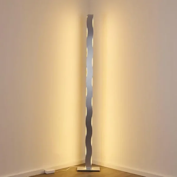 hofstein Lampadaire Nagold LED Chrome, Nickel mat, 1 lumière* Lampes Modernes