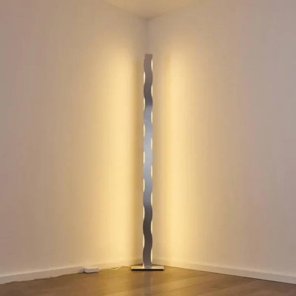hofstein Lampadaire Nagold LED Chrome, Nickel mat, 1 lumière* Lampes Modernes