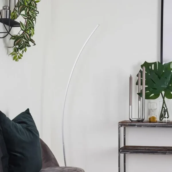 hofstein Lampadaire Nagu LED Nickel mat, 1 lumière* Lampes Modernes