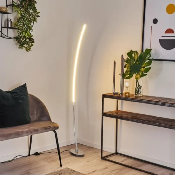hofstein Lampadaire Nagu LED Nickel mat, 1 lumière* Lampes Modernes