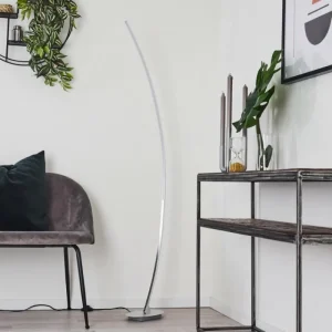 hofstein Lampadaire Nagu LED Nickel mat, 1 lumière* Lampes Modernes