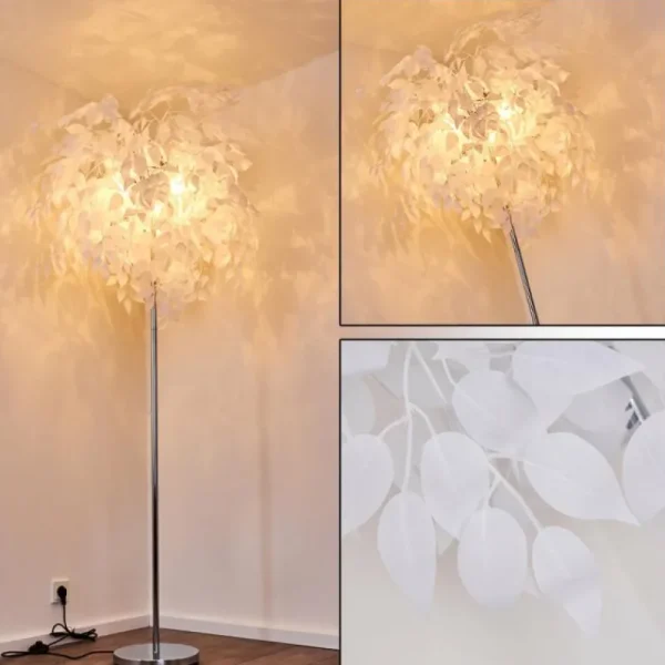 hofstein Lampadaire Nauela Acier brossé, 3 lumières* Lampes Modernes