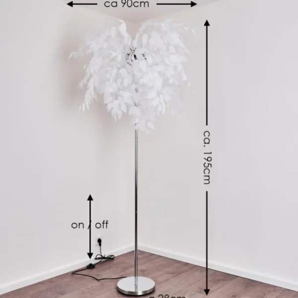hofstein Lampadaire Nauela Acier brossé, 3 lumières* Lampes Modernes