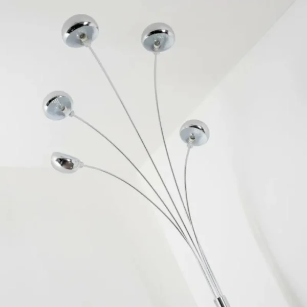 hofstein Lampadaire Nikkala Chrome, 5 lumières* Lampes Modernes