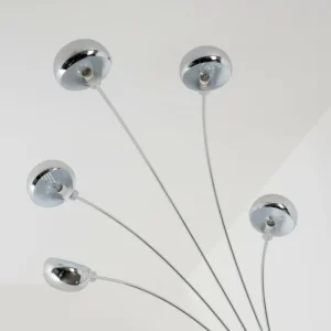 hofstein Lampadaire Nikkala Chrome, 5 lumières* Lampes Modernes