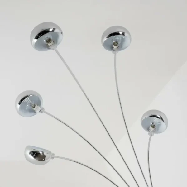 hofstein Lampadaire Nikkala Chrome, 5 lumières* Lampes Modernes