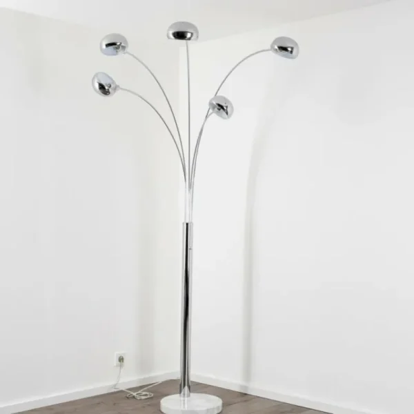 hofstein Lampadaire Nikkala Chrome, 5 lumières* Lampes Modernes