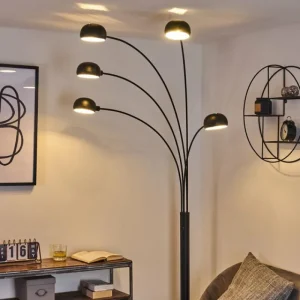 hofstein Lampadaire Nikkala Noir, 5 lumières* Lampes Modernes