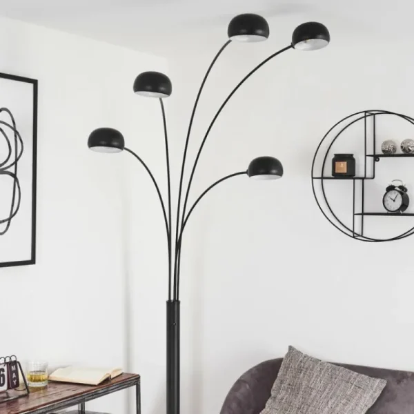 hofstein Lampadaire Nikkala Noir, 5 lumières* Lampes Modernes