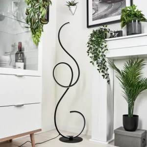 hofstein Lampadaire Olok LED Noir, 1 lumière* Lampes Modernes