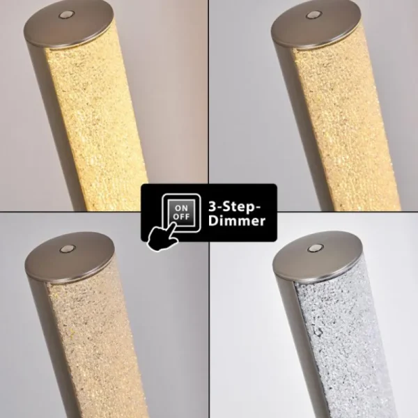 hofstein Lampadaire Pipe LED Nickel mat, 1 lumière* Lampes Modernes