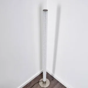 hofstein Lampadaire Pipe LED Nickel mat, 1 lumière* Lampes Modernes