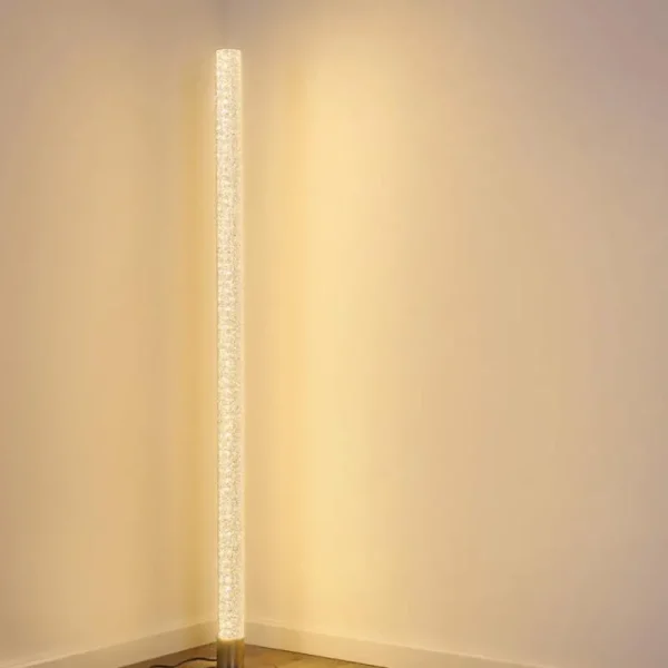 hofstein Lampadaire Pipe LED Nickel mat, 1 lumière* Lampes Modernes