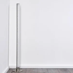 hofstein Lampadaire Pipe LED Nickel mat, 1 lumière* Lampes Modernes