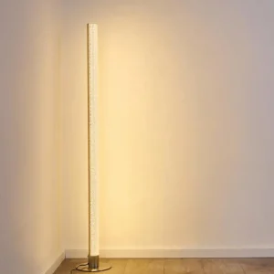 hofstein Lampadaire Pipe LED Nickel mat, 1 lumière* Lampes Modernes