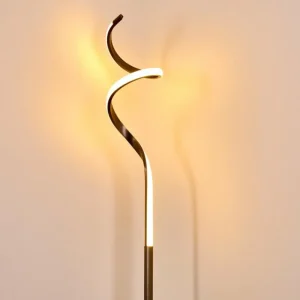 hofstein Lampadaire Pitasch LED Nickel mat, 1 lumière* Lampes Modernes