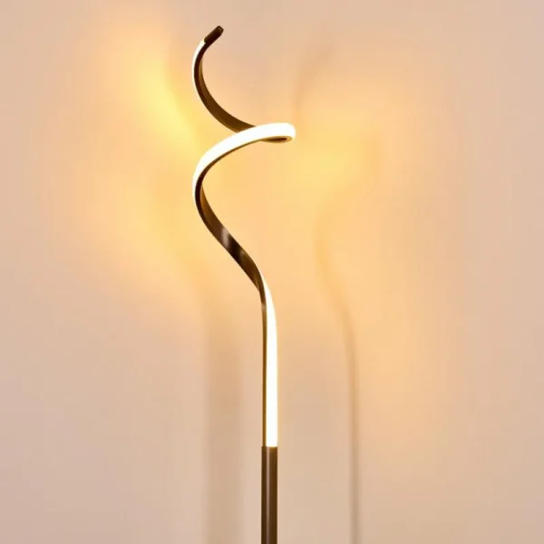 hofstein Lampadaire Pitasch LED Nickel mat, 1 lumière* Lampes Modernes