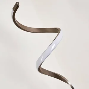 hofstein Lampadaire Pitasch LED Nickel mat, 1 lumière* Lampes Modernes