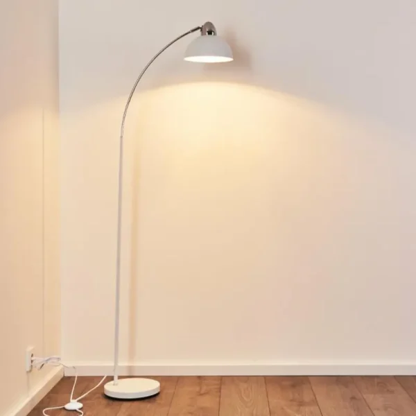 hofstein Lampadaire Poitou Blanc, 1 lumière* Lampes Modernes