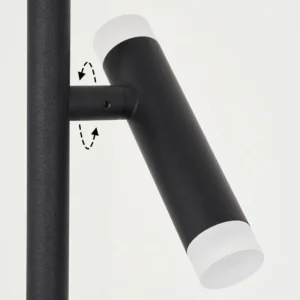 hofstein Lampadaire Pousseline LED Noir, 1 lumière* Lampes Modernes