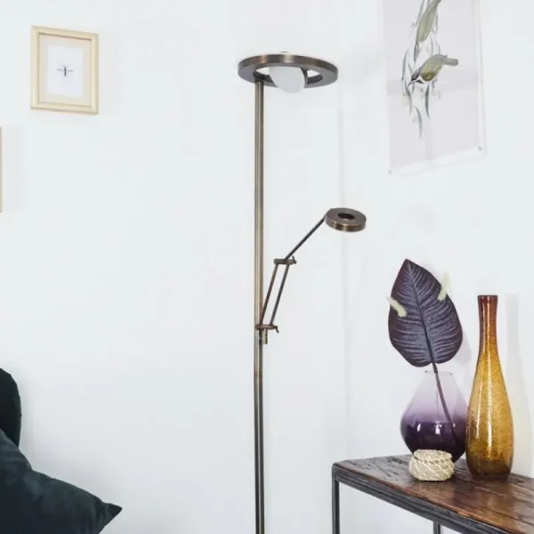 hofstein Lampadaire Rabeja LED Laiton, 2 lumières* Lampes Modernes