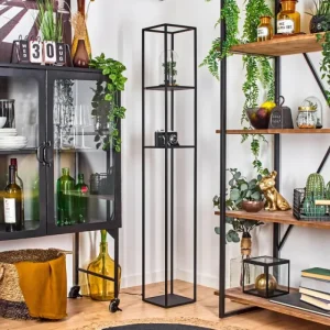 hofstein Lampadaire Ranquile LED Noir, 4 lumières* Lampes Modernes