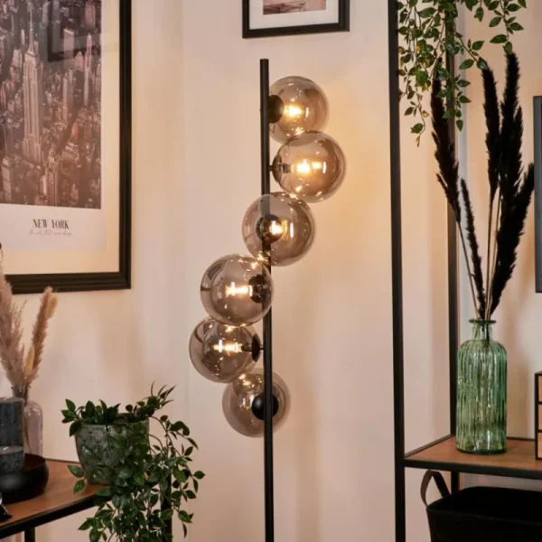 hofstein Lampadaire Remaisnil Fumé, 6 lumières* Lampes Modernes
