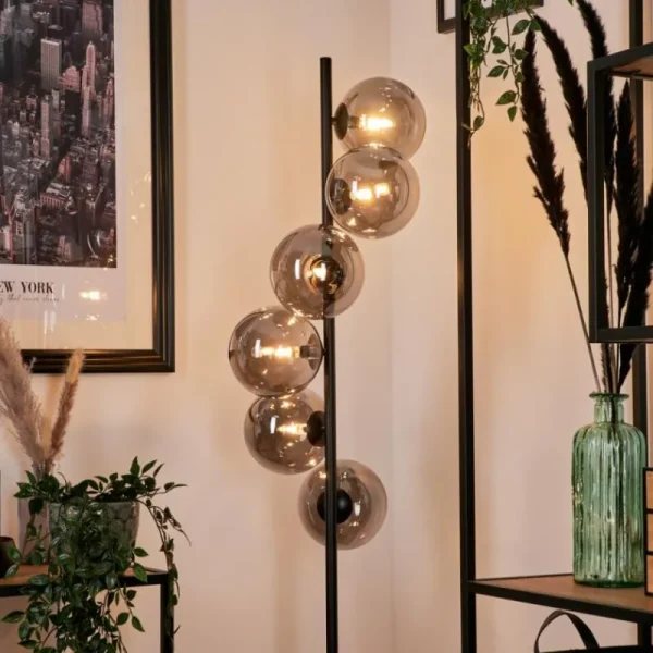 hofstein Lampadaire Remaisnil Fumé, 6 lumières* Lampes Modernes