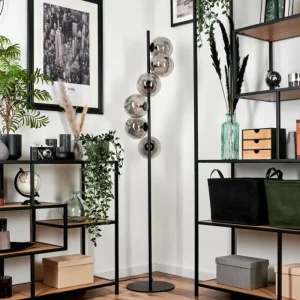 hofstein Lampadaire Remaisnil Fumé, 6 lumières* Lampes Modernes