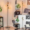 hofstein Lampadaire Remaisnil Noir, 3 lumières* Lampes En Verre