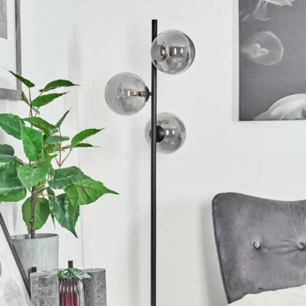 hofstein Lampadaire Remaisnil Noir, 3 lumières* Lampes Modernes