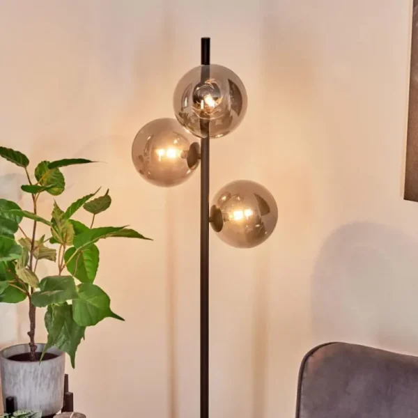 hofstein Lampadaire Remaisnil Noir, 3 lumières* Lampes Modernes