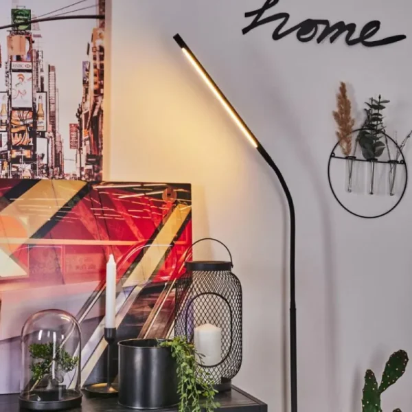 hofstein Lampadaire Reuland LED Noir, 1 lumière* Lampes Modernes