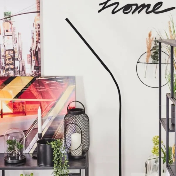 hofstein Lampadaire Reuland LED Noir, 1 lumière* Lampes Modernes