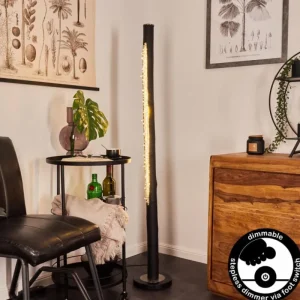 hofstein Lampadaire Rodeche LED Nickel mat, Noir, 1 lumière* Lampes Modernes