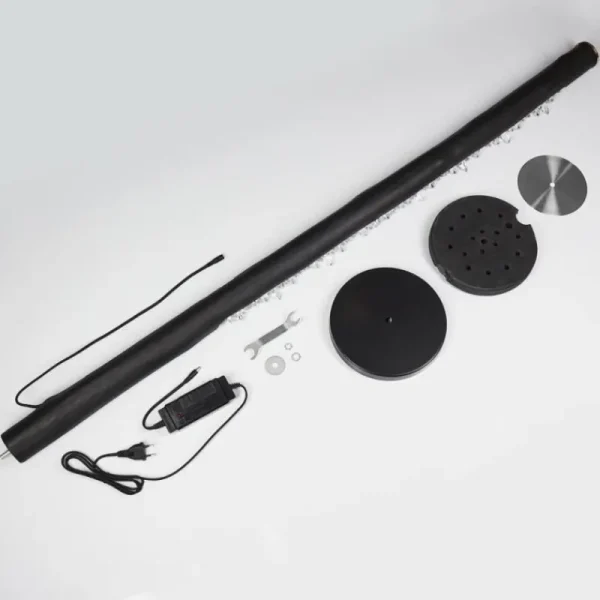 hofstein Lampadaire Rodeche LED Nickel mat, Noir, 1 lumière* Lampes Modernes