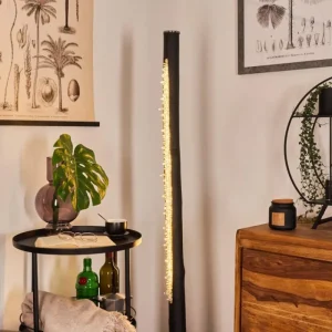 hofstein Lampadaire Rodeche LED Nickel mat, Noir, 1 lumière* Lampes Modernes