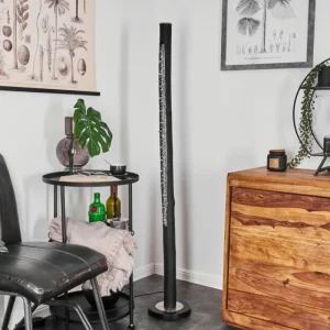 hofstein Lampadaire Rodeche LED Nickel mat, Noir, 1 lumière* Lampes Modernes