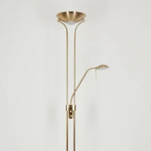 hofstein Lampadaire Rom LED Vieux laiton, 2 lumières* Lampes Modernes