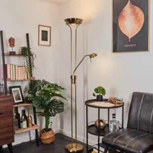 hofstein Lampadaire Rom LED Vieux laiton, 2 lumières* Lampes Modernes