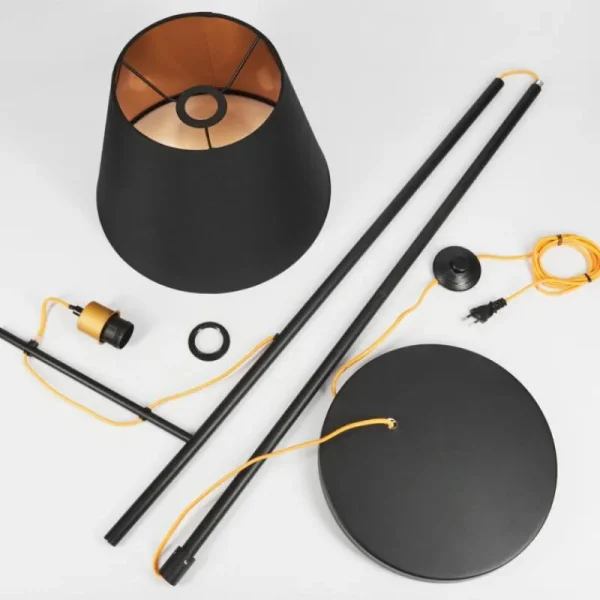 hofstein Lampadaire Saillon Noir, 1 lumière* Lampes Modernes