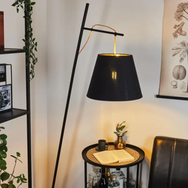 hofstein Lampadaire Saillon Noir, 1 lumière* Lampes Modernes