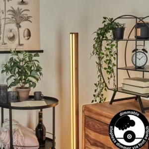 hofstein Lampadaire Salmi LED Couleur bois, Noir, 1 lumière* Lampes Modernes