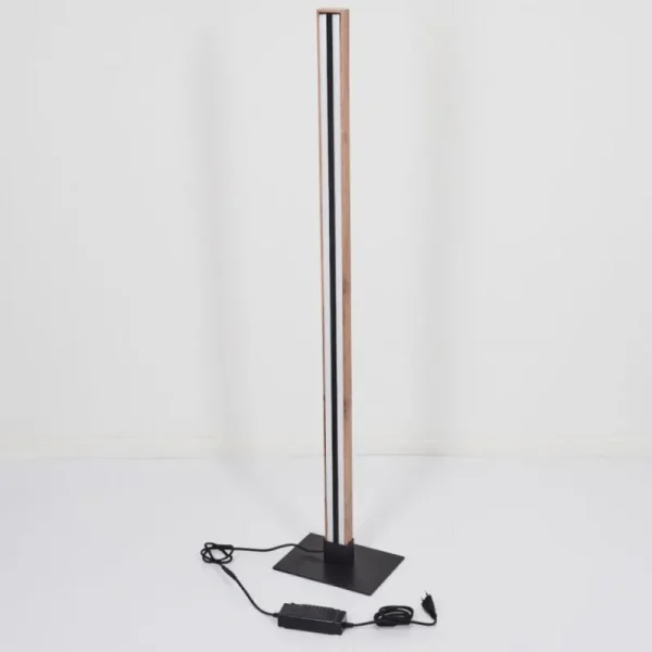 hofstein Lampadaire Salmi LED Couleur bois, Noir, 1 lumière* Lampes Modernes