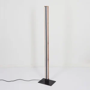 hofstein Lampadaire Salmi LED Couleur bois, Noir, 1 lumière* Lampes Modernes